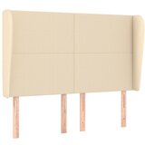 Maison Chic Vzglavna omarica - Nočna omarica - Posteljna omarica z ušesi krem 147x23x118/128 cm blago, (21710561) | Shoptok.si