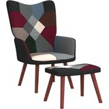  Stolica za opuštanje s osloncem za noge patchwork od tkanine Cijene