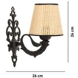 Opviq zidna lampa lily coral natural black | ePonuda.com