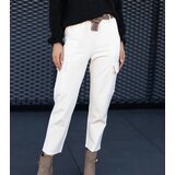  White cargo pants with patch pockets Nuala | Shoptok.si