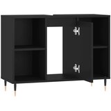  Kupaonski ormarić crni 80 x 33 x 60 cm od konstruiranog drva Crna | shoptok.hr