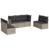 Maison Chic Seti vrtnega pohištva - Vrtna garnitura - Vrtni pohištvo set 7-delna z blazinami siv poli ratan, (21802005) | Shoptok.si