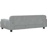  Dječja fotelja svjetlosiva 90 x 53 x 30 cm baršunasta | shoptok.hr