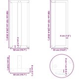  Noge za barski stol T-oblika 2 kom 50x35x(100-101) cm čelik | shoptok.hr