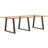 Noge za blagovaonski stol V-oblika 3 kom Prirodni čelik | shoptok.hr