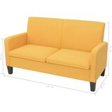  2-dijelni set sofa od tkanine žuti | Eponuda.com