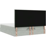 vidaXL Otomanski posteljni okvir z vzmetnicami siv 180x200cm žamet | Shoptok.si
