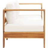  Sofa s jastukom 140 cm masivno bagremovo drvo krem bijela | shoptok.hr