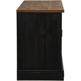 TV ormarić HALDEN s kliznim vratima crni 110x40x60 cm puno drvo | Eponuda.ba