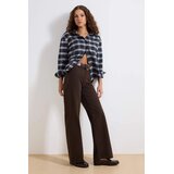 TRENDYOLMILLA ženske pantalone Twoaw24Je00274, braon-braon Cene