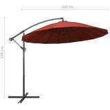 Viseći suncobran terakota 3 m s aluminijskim stupom | shoptok.hr