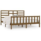  Posteljni okvir medeno rjav iz borovine 200x200 cm, (20644441) | Shoptok.si