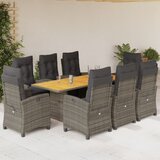  9-dijelni vrtni blagovaonski set sivi od poliratana | shoptok.hr