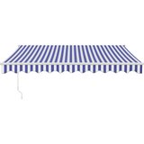 Tenda na uvlačenje plavo-bijela 3,5 x 2,5 m tkanina i aluminij | Eponuda.com