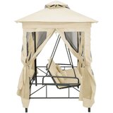 Gazebo Paviljon z gugalnico kremno bel, (21832009) | Shoptok.si