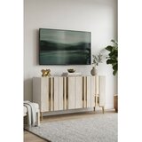 Hanah home komoda Mia 120, 120 cm, bela / travertin / zlatna | Eponuda.com