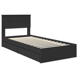  Krevet s od storage Crna 75 x 190 cm Konstruirano drvo | shoptok.hr