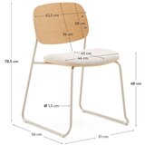 Kave Home Bež/v naravni barvi kovinski jedilni stol z možnostjo nalaganja Meli – | Shoptok.si