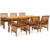  3058092 7 Piece Garden Dining Set with Cushions Solid Acacia Wood (45963+2x312131) Cijene