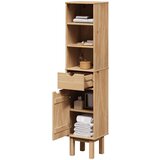Maison Chic Kopalniška omarica - Kopalniški kabinet OTTA 35x30x159 cm trdna borovina, (21794625) | Shoptok.si