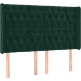  box spring s madracem LED tamnozeleni 140x190 cm baršun | shoptok.hr