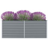  Povišena vrtna gredica 160 x 80 x 45 cm pocinčani čelik siva | shoptok.hr