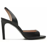 Calvin Klein Sandali Heel D'Orsay Sandal 90 Lth HW0HW02124 Črna