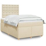  s oprugama i madracem krem 120 x 200 cm od tkanine | shoptok.hr