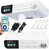 LED viseči kuhinjski radio LCD Bluetooth DAB+ bel