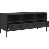 TV ormarić crni 101,5x39x43,5 cm hladno valjani čelik | shoptok.hr