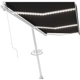 vidaXL Ročno zložljiva tenda z LED lučmi 600x350 cm antracitna, (20728565) | Shoptok.si