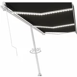 vidaXL Ročno zložljiva tenda z LED lučmi 600x350 cm antracitna, (20728565)