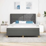  Krevet s opruga kutije Tamno siva 200 x 180 cm tkanina | shoptok.hr