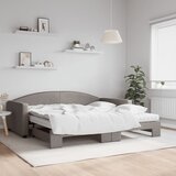  Dnevni krevet na razvlačenje smeđesivi 100 x 200 cm od tkanine | shoptok.hr