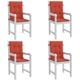 vidaXL Jastuci za stolice 4 kom prošarano crvena 100x50x4 cm tkanina | shoptok.hr