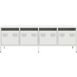 vidaXL TV omarica bela 135x39x43,5 cm hladno valjano jeklo | Shoptok.si