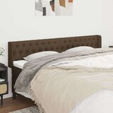  Uzglavlje s ušima tamnosmeđi 183x16x78/88 cm od tkanine | shoptok.hr