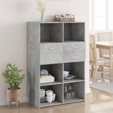 Furnova Visoka omara betonsko siva 80x42,5x124 cm inženirski les, (21955332) | Shoptok.si