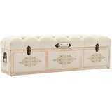 The Living Store Klop s prostorom za shranjevanje 110 cm krem borovina in blago - Klop S Prostorom Za Shranjevanje, (21486055) Cene