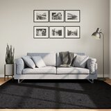 vidaXL Tepih OVIEDO kratkih vlakana crni 200 x 200 cm | shoptok.hr