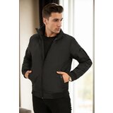 Dewberry 18137 Slim Fit Mens Coat-BLACK Cene