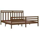  Posteljni okvir medeno rjav iz trdnega lesa 200x200 cm, (20643801) | Shoptok.si