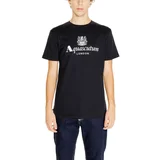 Aquascutum Polo majice dolgi rokavi ACTIVE COTTON LOGO T-SHIRT AA_SS23_TS002 Črna