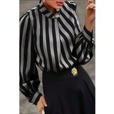 Fenzy Elegantna Bluza S Prugastim Printom, Sivo/Crna Cijene