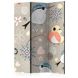  Paravan u 3 dijela - Natural pattern with birds [Room Dividers] 135x172 Cijene