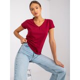 BASIC Feel Good T-shirt-RV-TS-4832.16P-burgundy | Shoptok.si