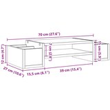  Stalak za monitor s pohranom boja betona 70 x 27 x 15 cm drveni | shoptok.hr