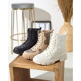Resti Cream women's non-insulated bagger boots Qertera- Footwear | ePonuda.com