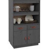  Visoka komoda siva 67 x 40 x 108,5 cm od masivne borovine | shoptok.hr