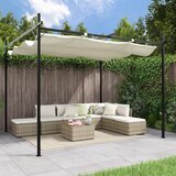 vidaXL Pergola s pomično streho krem 295x292x230 cm Cene